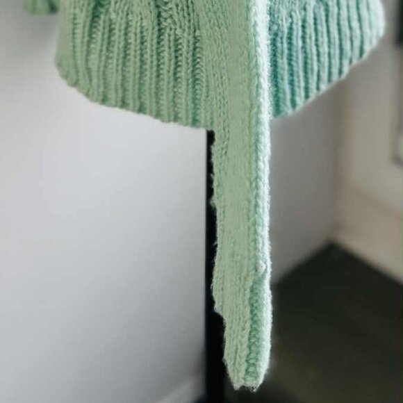 Ceny Bright Celadon Chunky & Cozy Cable Knit Turtleneck Sweater – US L - Picture 8 of 12